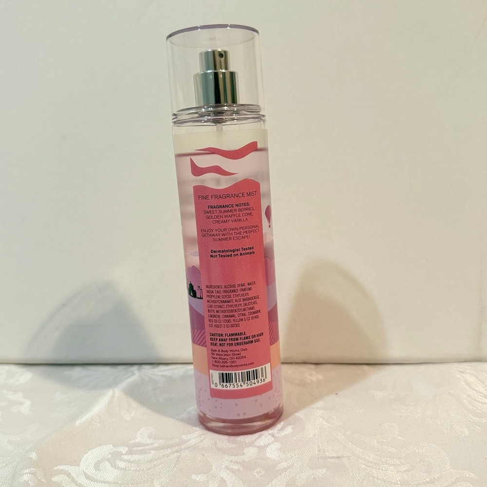 Bath & Body Works Berry Waffle Cone Fine Fragrance Mist 8oz discontinued "summer - Picture 3 of 4